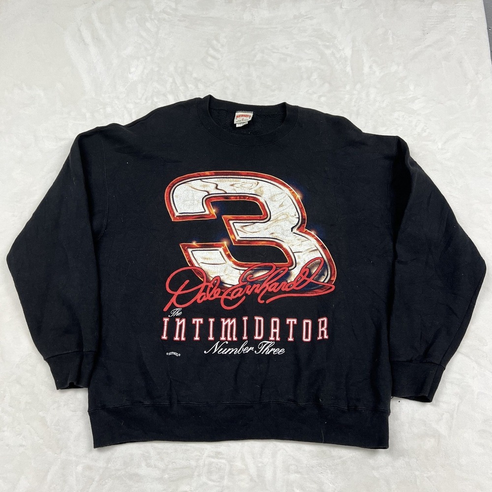 Nutmeg Mills Sweatshirt Mens XL Black Dale Earnhardt The Intimidator Vintage 90s
